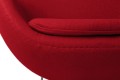 Fotel Jajo czerwona tkanina z domieszką wełny