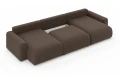 Sofa narożna U z funkcją spania Meva brązowy szenil