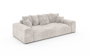 Nowoczesna sofa z funkcją spania Meva beżowy szenil