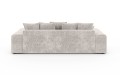 Nowoczesna sofa z funkcją spania Meva beżowy szenil
