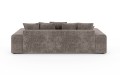 Nowoczesna sofa z funkcją spania Meva brązowy szenil