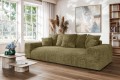 Nowoczesna sofa z funkcją spania Meva oliwkowy szenil
