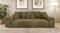 Nowoczesna sofa z funkcją spania Meva oliwkowy szenil