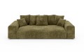 Nowoczesna sofa z funkcją spania Meva oliwkowy szenil