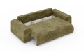 Nowoczesna sofa z funkcją spania Meva oliwkowy szenil