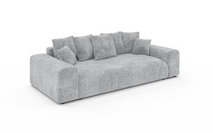 Nowoczesna sofa z funkcją spania Meva szary szenil 