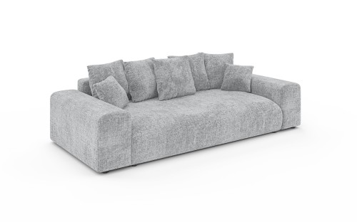 Nowoczesna sofa z funkcją spania Meva szary szenil 