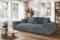 Nowoczesna sofa z funkcją spania Meva petrol - szenil