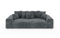 Nowoczesna sofa z funkcją spania Meva petrol - szenil