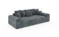 Nowoczesna sofa z funkcją spania Meva petrol - szenil