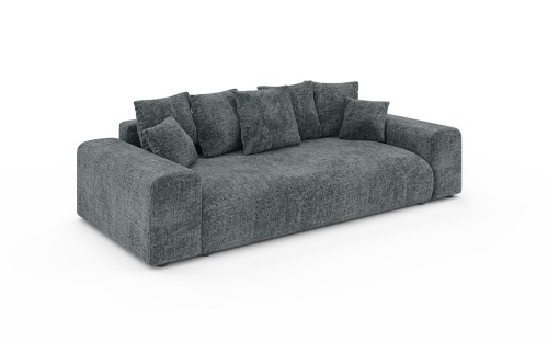 Nowoczesna sofa z funkcją spania Meva petrol - szenil