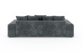 Nowoczesna sofa z funkcją spania Meva petrol - szenil