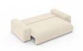 Nowoczesna sofa z funkcją spania Meva kremowy welur