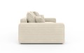 Nowoczesna sofa z funkcją spania Meva kremowy welur