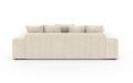 Nowoczesna sofa z funkcją spania Meva kremowy welur