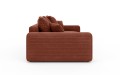 Nowoczesna sofa z funkcją spania Meva ceglasty welur