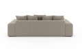 Nowoczesna sofa z funkcją spania Meva beżowy szenil