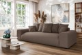 Nowoczesna sofa z funkcją spania Meva brązowy szenil