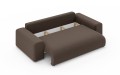 Nowoczesna sofa z funkcją spania Meva brązowy szenil