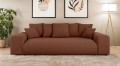 Nowoczesna sofa z funkcją spania Meva ceglasty szenil
