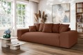 Nowoczesna sofa z funkcją spania Meva ceglasty szenil