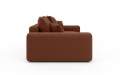 Nowoczesna sofa z funkcją spania Meva ceglasty szenil