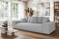 Nowoczesna sofa z funkcją spania Meva popielaty szenil