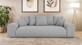 Nowoczesna sofa z funkcją spania Meva popielaty szenil