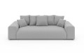 Nowoczesna sofa z funkcją spania Meva popielaty szenil