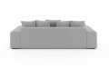 Nowoczesna sofa z funkcją spania Meva popielaty szenil