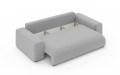 Nowoczesna sofa z funkcją spania Meva popielaty szenil
