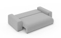 Nowoczesna sofa z funkcją spania Meva popielaty szenil