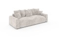 Nowoczesna sofa z funkcją spania Meva Small beżowy szenil