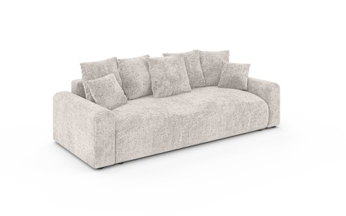 Nowoczesna sofa z funkcją spania Meva Small beżowy szenil