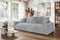 Nowoczesna sofa z funkcją spania Meva Small szary szenil