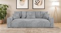 Nowoczesna sofa z funkcją spania Meva Small szary szenil
