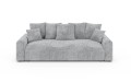 Nowoczesna sofa z funkcją spania Meva Small szary szenil
