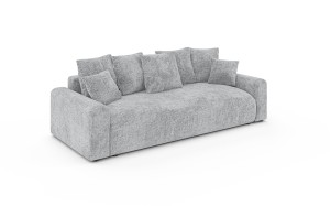 Nowoczesna sofa z funkcją spania Meva Small szary szenil