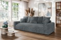 Nowoczesna sofa z funkcją spania Meva Small petrol - szenil