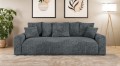 Nowoczesna sofa z funkcją spania Meva Small petrol - szenil
