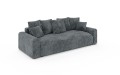 Nowoczesna sofa z funkcją spania Meva Small petrol - szenil