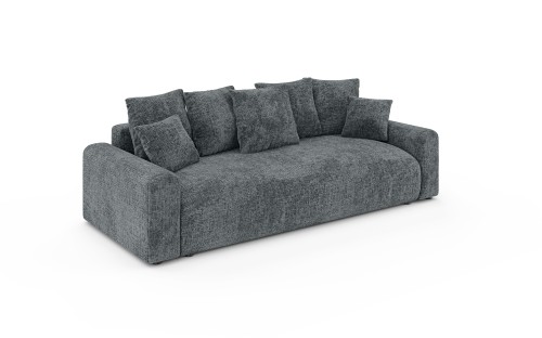 Nowoczesna sofa z funkcją spania Meva Small petrol - szenil