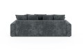 Nowoczesna sofa z funkcją spania Meva Small petrol - szenil
