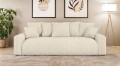 Nowoczesna sofa z funkcją spania Meva Small kremowy welur