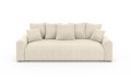 Nowoczesna sofa z funkcją spania Meva Small kremowy welur