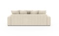 Nowoczesna sofa z funkcją spania Meva Small kremowy welur
