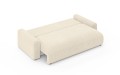 Nowoczesna sofa z funkcją spania Meva Small kremowy welur