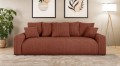 Nowoczesna sofa z funkcją spania Meva Small ceglany welur