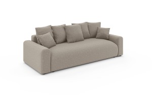 Nowoczesna sofa z funkcją spania Meva Small beżowy szenil
