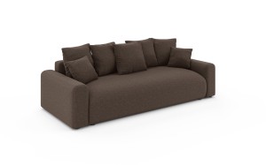 Nowoczesna sofa z funkcją spania Meva Small brązowy szenil
